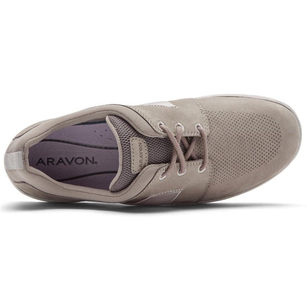 Rockport Aravon Womens Pyper Plain Toe leather Walking Shoe Stone 8.5 - Picture 2 of 9